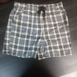 Pendleton Black and White Plaid Drawstring Elastic Lounge Short